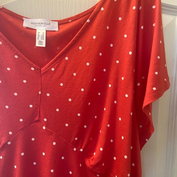 Addition Elle top red with white polka dots 2 XL - Picture 2 of 3